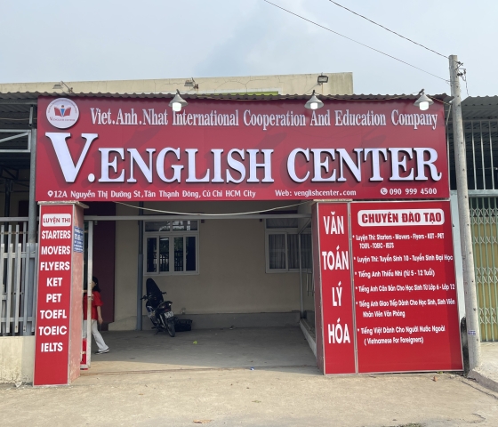 Full Combo Bảng Hiệu V.english Center Full Combo Bảng Hiệu V.english Center